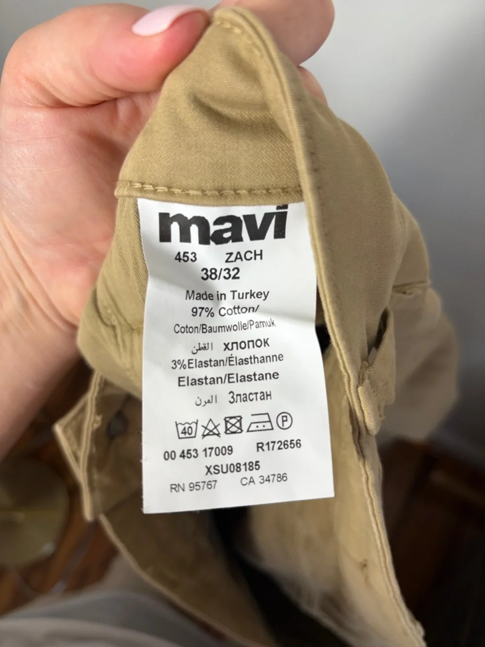 Men’s Mavi Zach Khaki colored Straight Fit Jeans/Pants- 38x32